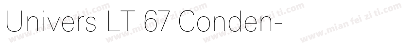 Univers LT 67 Conden字体转换